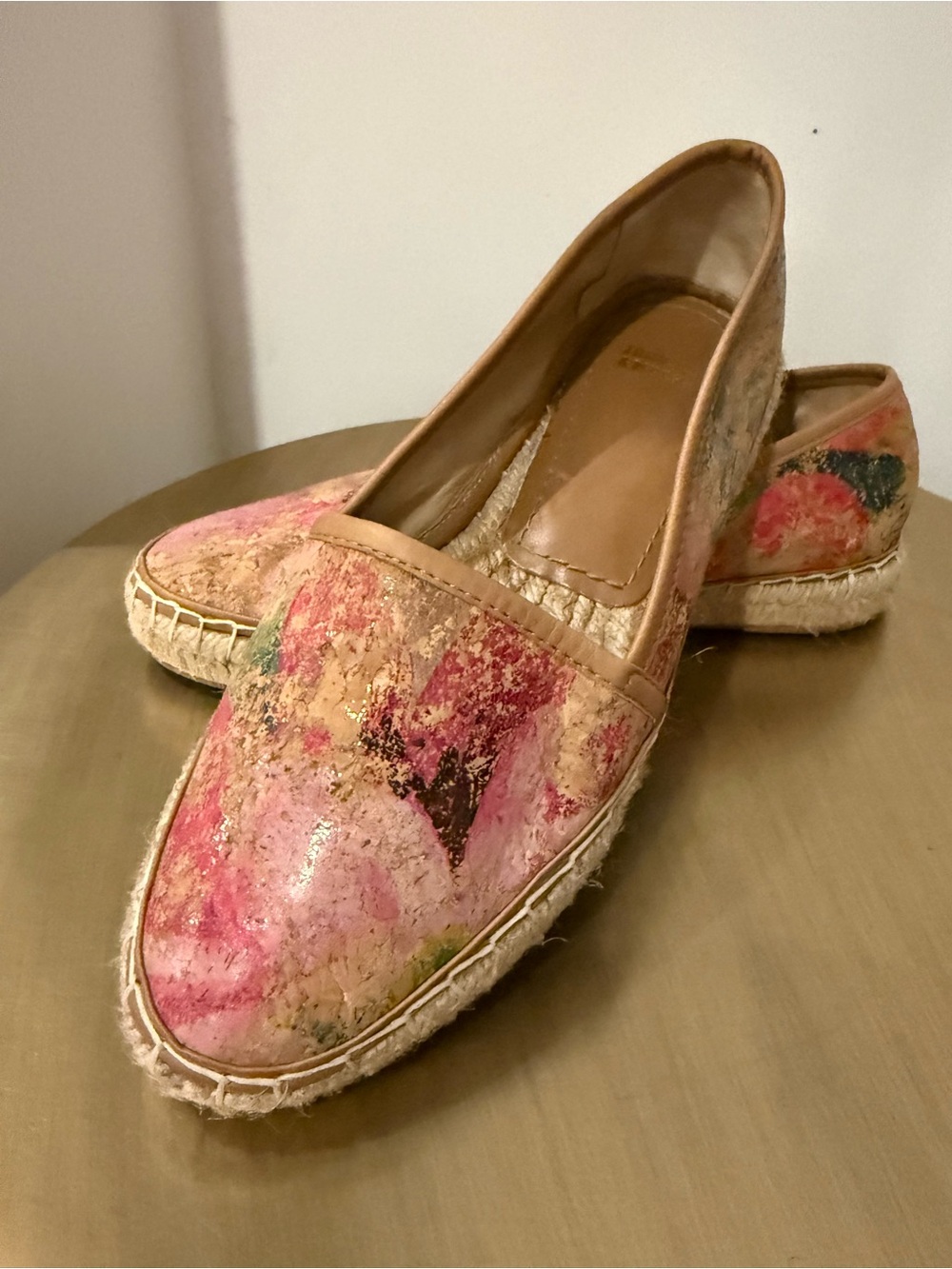 Johnston & Murphy Jaden Painted Cork Espadrille Flats